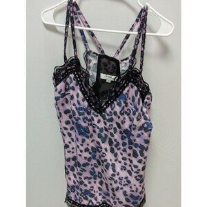 KOCHE Collective Purple Leopard Camisole Blouse